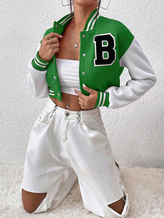 Damen College Jacke Mit Brustbuchstabe | Übergang