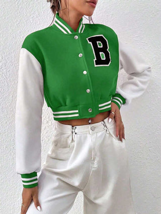 Damen College Jacke Mit Brustbuchstabe | Übergang
