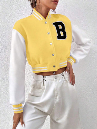 Damen College Jacke Mit Brustbuchstabe | Übergang