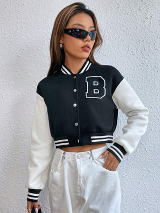 Damen College Jacke Mit Brustbuchstabe | Übergang