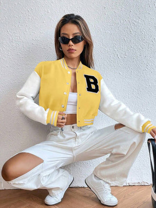 Damen College Jacke Mit Brustbuchstabe | Übergang