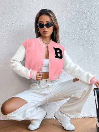 Damen College Jacke Mit Brustbuchstabe | Übergang