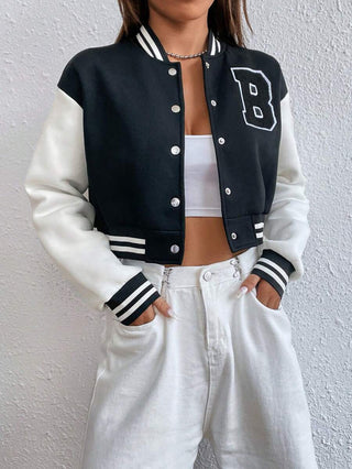Damen College Jacke Mit Brustbuchstabe | Übergang