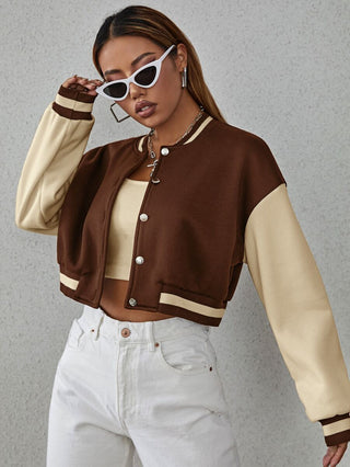 Damen College Jacke Mit Kurzschnitt | Übergang