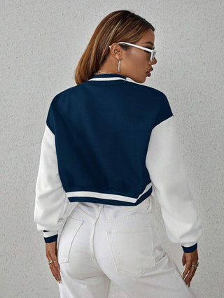 Damen College Jacke Mit Kurzschnitt | Übergang