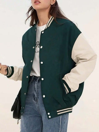 Unisex College Jacke Mit Streifenbündchen | Übergang