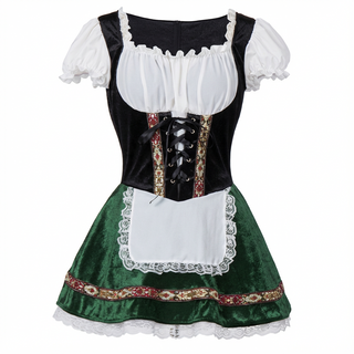 Oktoberfest Damen Dirndl Mit Carmen-Ausschnitt Kleid | 2025