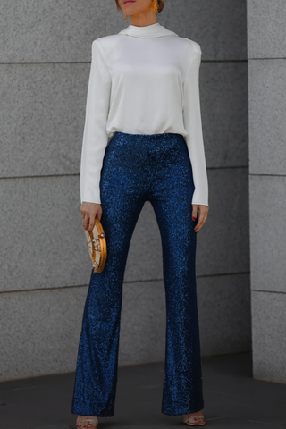 Damen Schlaghose Mit Pailletten | Palazzo