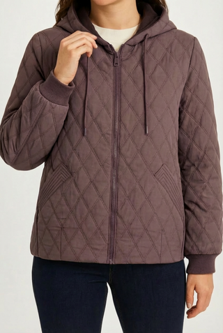 Damen Steppjacke Mit Rautensteppung | Übergangs