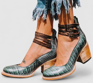Alessa | Damen Sommer Absatzschuhe | Riemchen