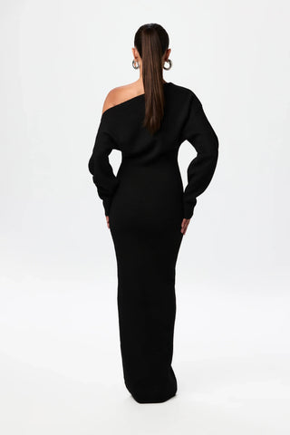 Alina | Damen Abend Strickkleid | Maxi