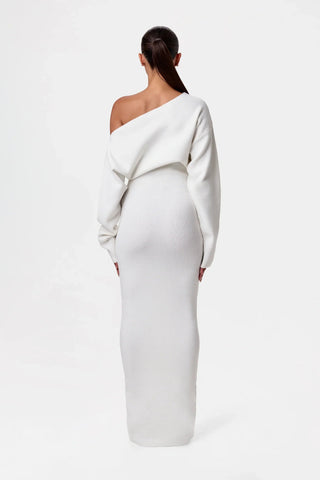 Alina | Damen Abend Strickkleid | Maxi
