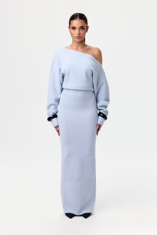 Alina | Damen Abend Strickkleid | Maxi