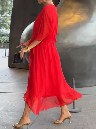 Alina | Damen Sommer Wickelkleid | Midi