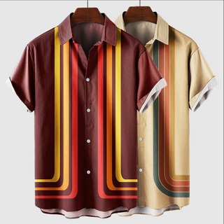 Anthony | Herren Sommer-Kurzarmhemd mit Retro-Print