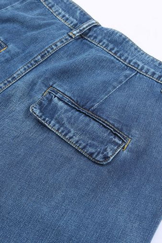 Damen Baggy Jeans Mit Faltenwurf & Taschen
