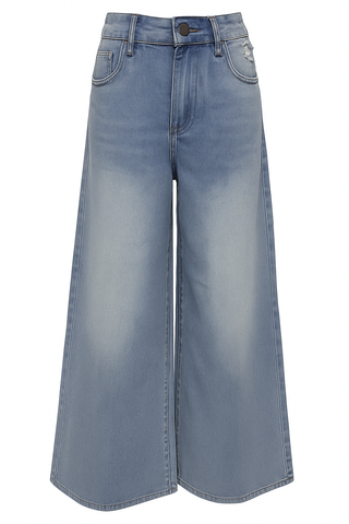 Damen Baggy Jeans mit Waschung & Taschen