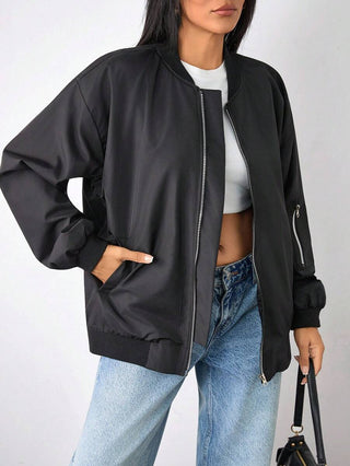 Damen Blousonjacke Mit Reißverschluss | Herbst