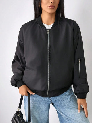 Damen Blousonjacke Mit Reißverschluss | Herbst