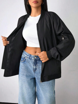 Damen Blousonjacke Mit Reißverschluss | Herbst