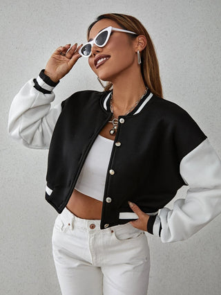 Damen College Jacke Mit Kurzschnitt | Übergang