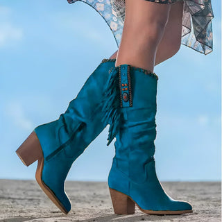 Damen Cowboy Stiefel Mit Fransen | Modern