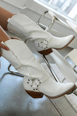 Damen Cowboy Stiefel Mit Kuhfellmuster | Modern