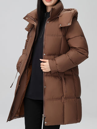 Damen Daunenjacke Mit Hohem Kragen | Winter