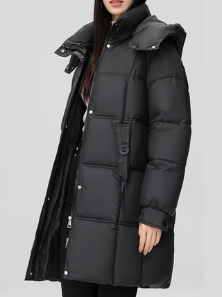 Damen Daunenjacke Mit Hohem Kragen | Winter