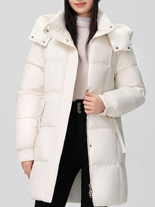 Damen Daunenjacke Mit Hohem Kragen | Winter