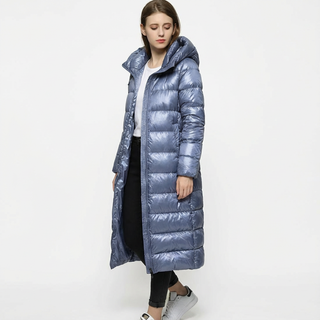 Damen Daunenjacke Mit Langem Schnitt | Winter
