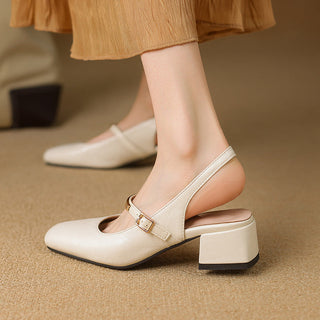 Damen Dirndl Schuhe Mit Blockabsatz | Riemchen