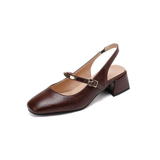 Damen Dirndl Schuhe Mit Blockabsatz | Riemchen