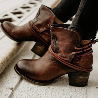 Damen Dirndl Schuhe Mit Riemchen | Cowboy