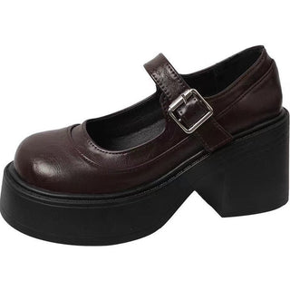 Damen Dirndl Schuhe Mit Schnalle | Plateau