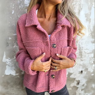 Damen Fleecejacke Mit Brusttaschen | Teddy