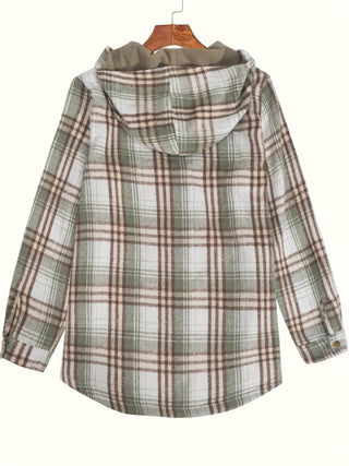 Damen Fleecejacke Mit Karomuster | Herbst