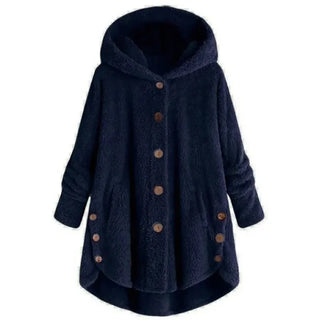 Damen Fleecejacke Mit Knöpfen | Lang