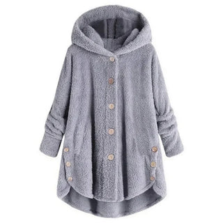 Damen Fleecejacke Mit Knöpfen | Lang