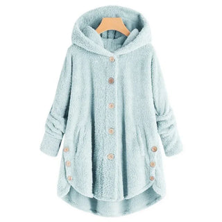Damen Fleecejacke Mit Knöpfen | Lang
