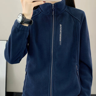 Damen Fleecejacke Mit Stehkragen | Herbst