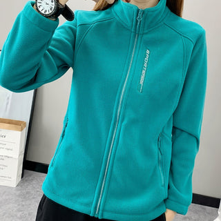 Damen Fleecejacke Mit Stehkragen | Herbst
