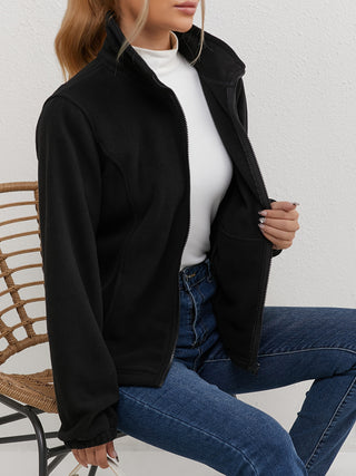 Damen Fleecejacke Mit Stehkragen | Winter