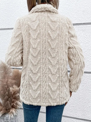 Damen Fleecejacke Mit Teddyfell | Kurz