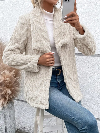 Damen Fleecejacke Mit Teddyfell | Kurz