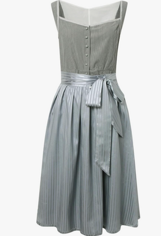 Damen Graues Oktoberfest Dirndl Kleid Mit Satinband | 2025