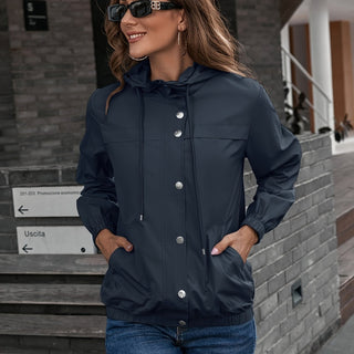 Damen Jacke Mit Druckknöpfen | Übergangs