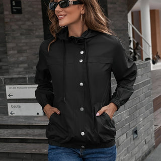 Damen Jacke Mit Druckknöpfen | Übergangs