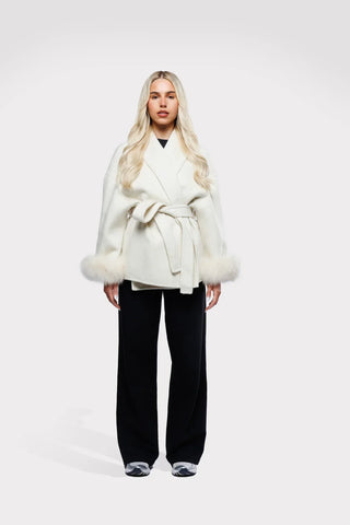 Damen Jacke Mit Fellärmeln | Herbst