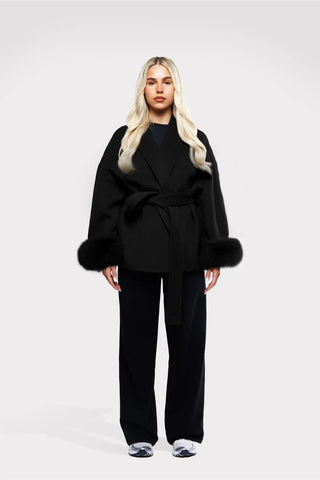 Damen Jacke Mit Fellärmeln | Herbst